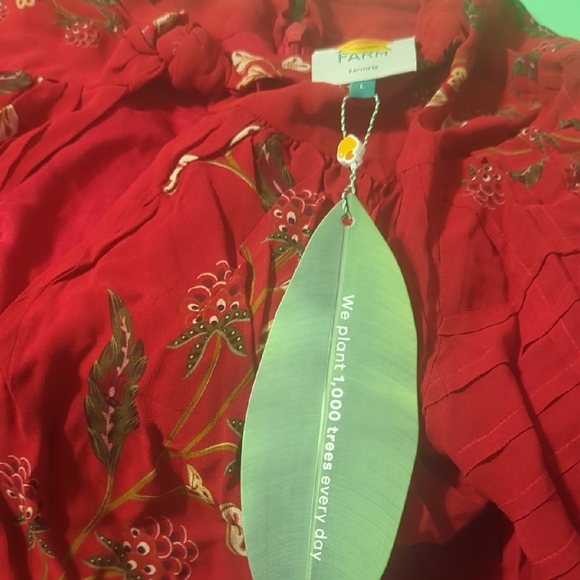 NWT Farm Rio Red Berry Garden Maxi Dress - Picture 5 of 5